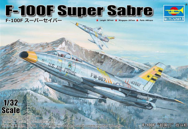 02246 1/32 F100F Super Sabre Plastic Model Kit