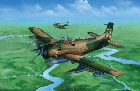 Trumpeter - Trumpeter 02254 1/32 A-1J AD-7 Skyraider