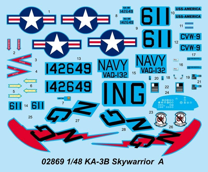 Trumpeter - Trumpeter 02869 1/48 KA-3B Skywarrior Strategic Bomber