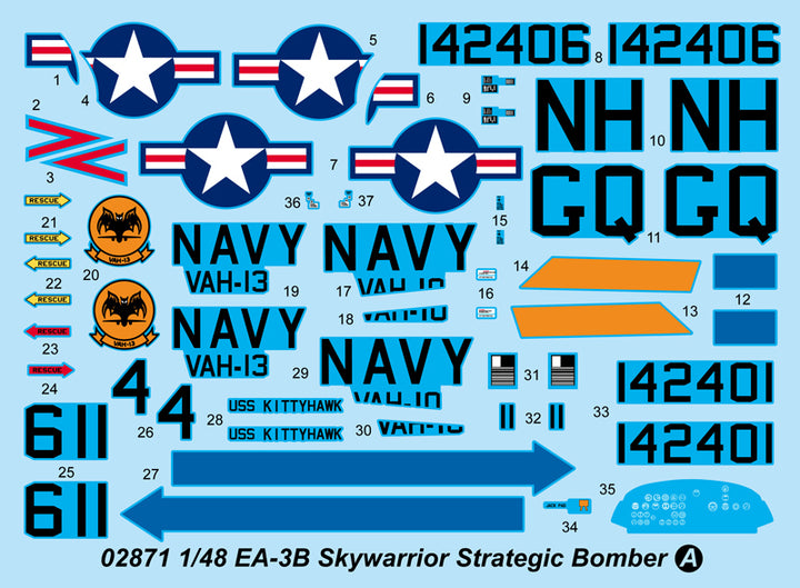 Trumpeter - Trumpeter 02871 1/48 EA-3B Skywarrior Strategic Bomber