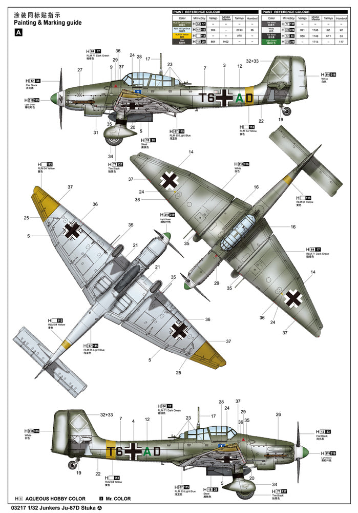 Trumpeter - Trumpeter 03217 1/32 Junkers Ju-87D Stuka