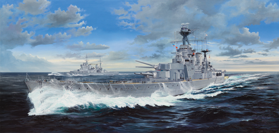 03710 1/200 HMS Hood Plastic Model Kit