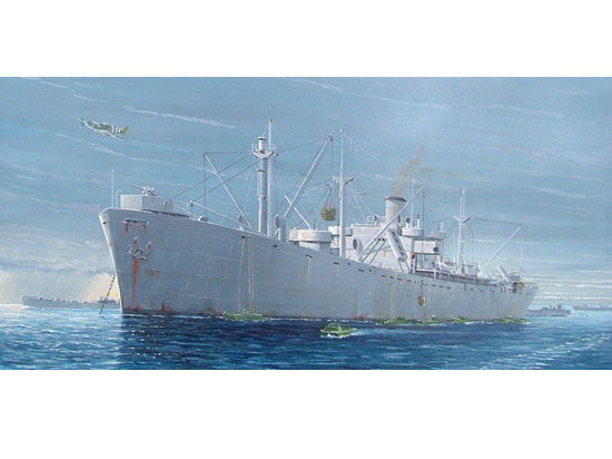 05301 1/350 WW2 Liberty Ship S.S. Jeremiah OBrien Plastic Model Kit