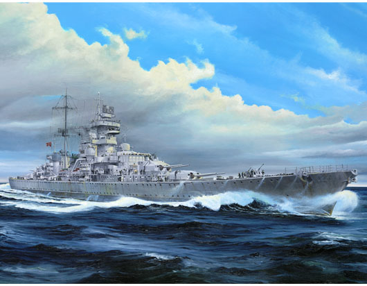 05313 1/350 German Cruiser Prinz Eugen 1945 Plastic Model Kit