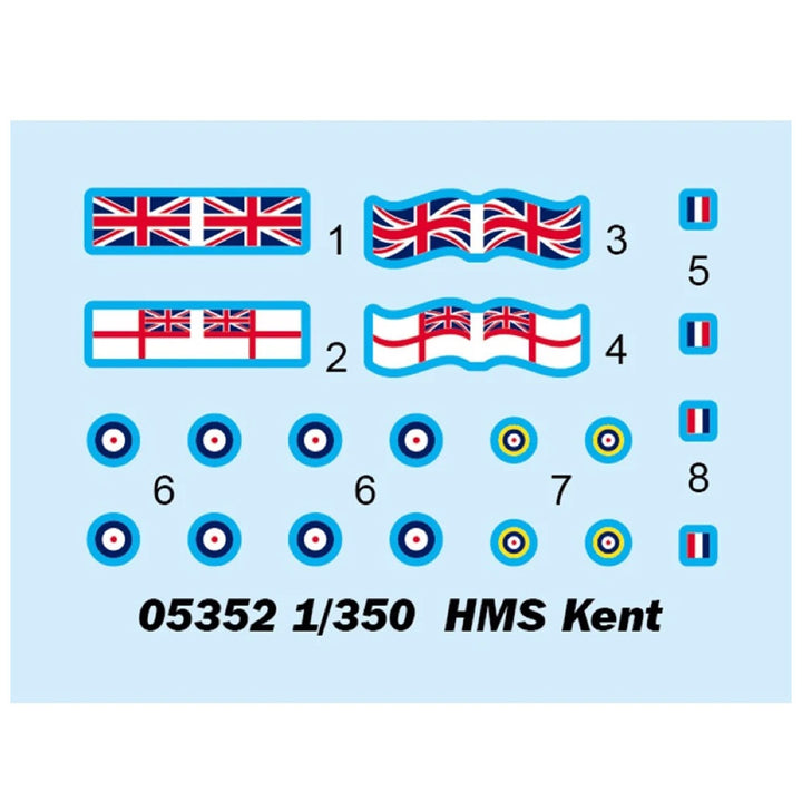 Trumpeter - Trumpeter 05352 1/350 HMS Kent Plastic Model Kit