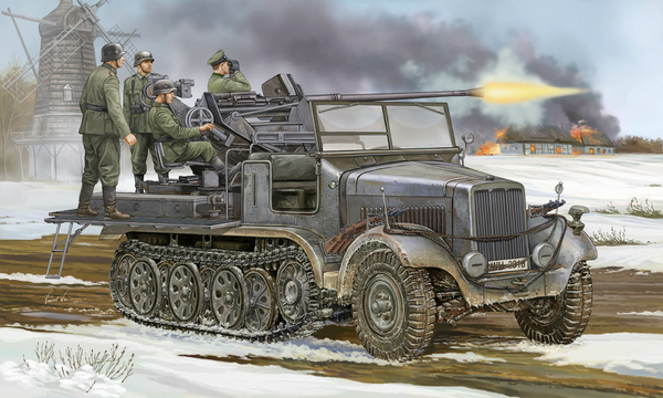 Trumpeter - Trumpeter 05532 1/35 German Sd.Kfz.6/2 3.7cm Flak 37 auf Selbstfahrlafette