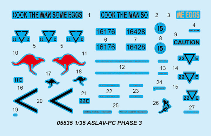 Trumpeter - Trumpeter 05535 1/35 ASLAV-PC PHASE 3 Australian version *Aus Decals*