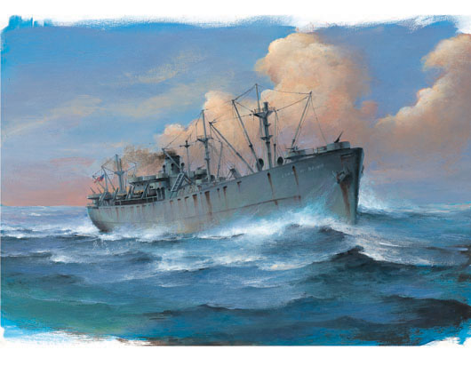 05756 1/700 SS John W. Brown Liberty Ship Plastic Model Kit