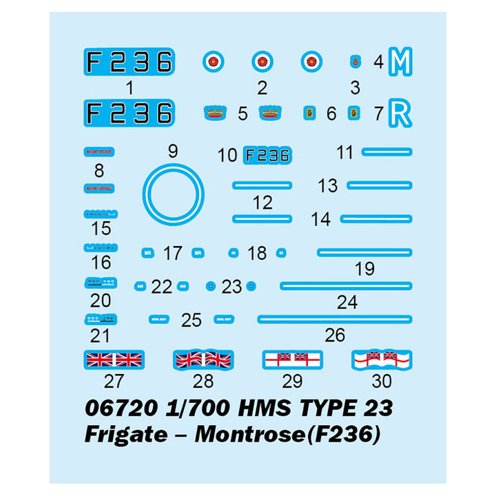 Trumpeter - Trumpeter 06720 1/700 HMS TYPE 23 Frigate ? Montrose(F236) Plastic Model Kit