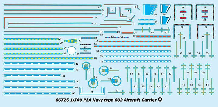 Trumpeter - Trumpeter 06725 1/700 PLA Navy type 002 Aircraft Carrier Plastic Model Kit