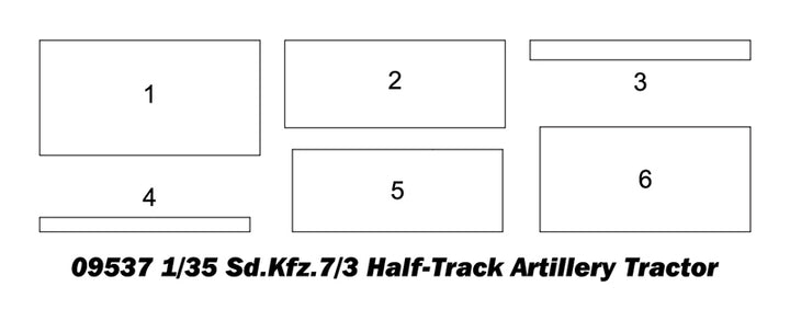 Trumpeter - Trumpeter 09537 1/35 Sd.Kfz.7/3 Half-Track Artillery Tractor Plastic Model Kit