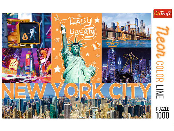 1000pc Neon Colour Line New York City