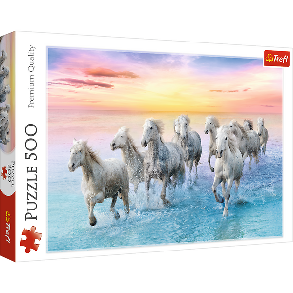 500pc Galloping White Horses