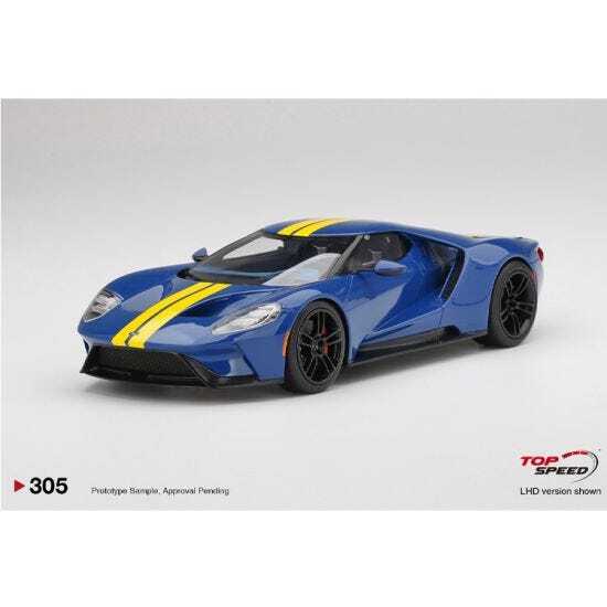 1/18 Ford GT Sunoco Blue w/ Yellow Stripe