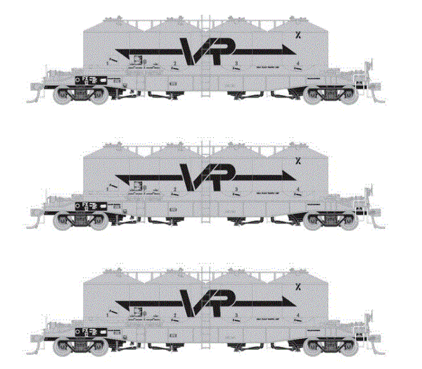 HO VR FX 3 car FlourHopper Set