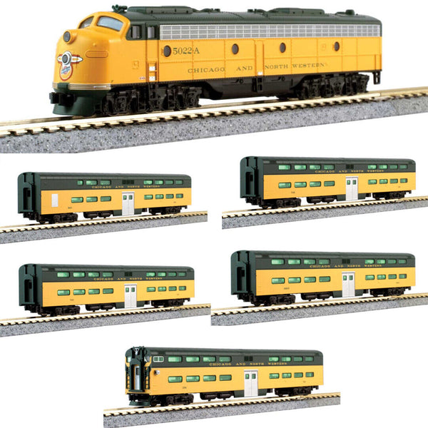 N CNW 400 EMD E8A & 5-Car Train Only Set