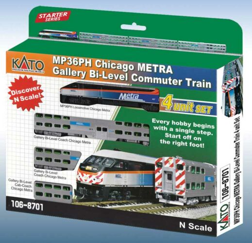 N MP36PH Chicago Metra Train Set