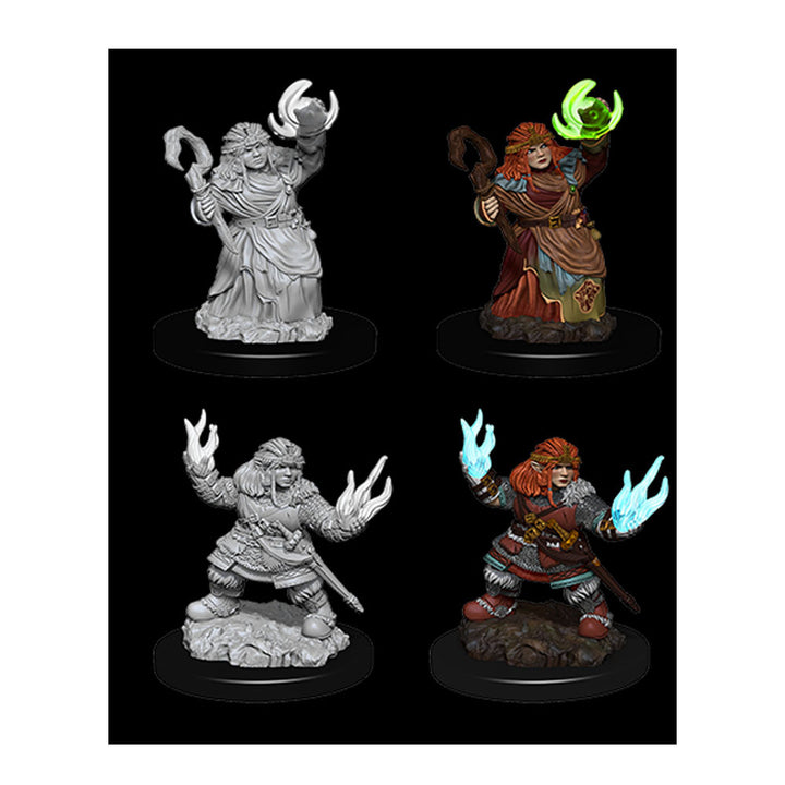 WizKids - Pathfinder Deep Cuts Unpainted Miniatures Female Dwarf Summoner