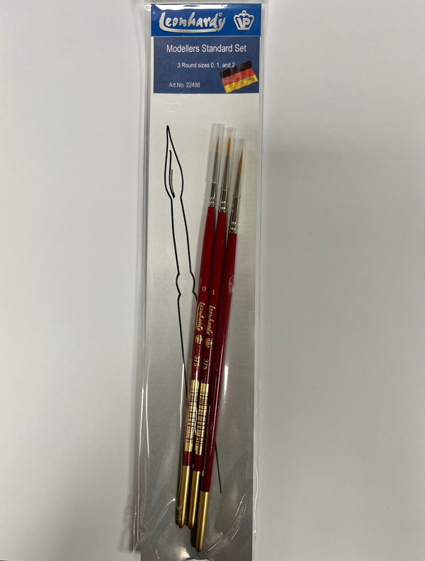 3pc Modellers Standard Brush Set