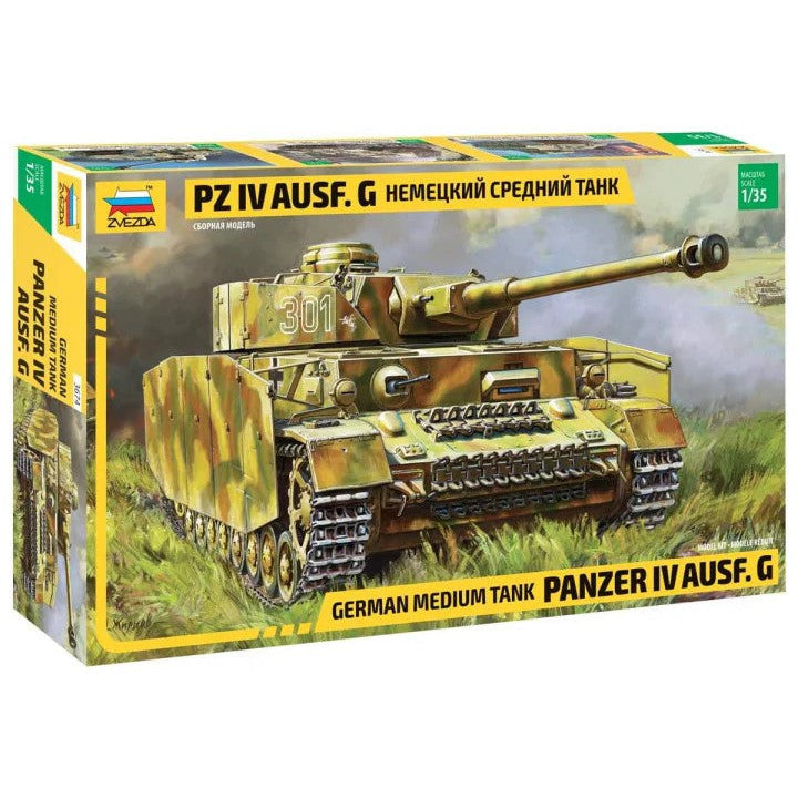 Zvezda - Zvezda 3674 1/35 Panzer IV Ausf.G Plastic Model Kit