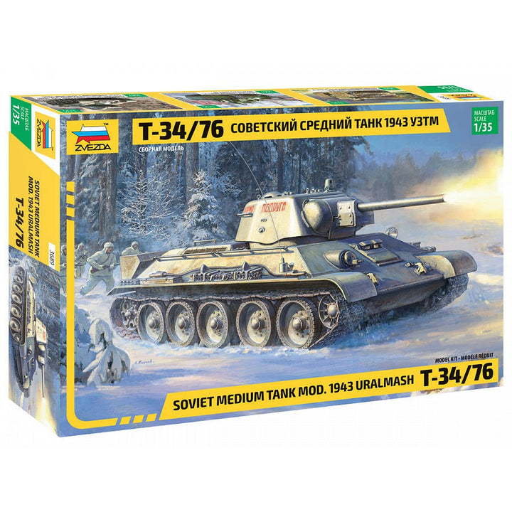 Zvezda - Zvezda 3689 1/35 T-34/76 mod.1943 Uralmash Plastic Model Kit