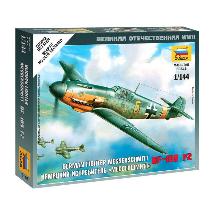 Zvezda - Zvezda 6116 1/144 Messerschmitt Bf 109F-2 Plastic Model Kit