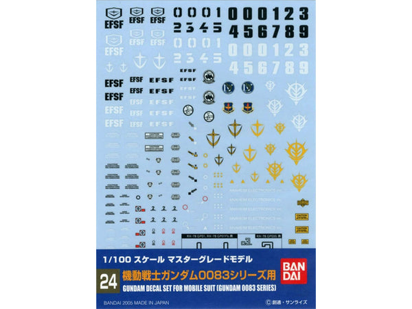 GUNDAM DECAL 24 MG MULTIUSE  0083