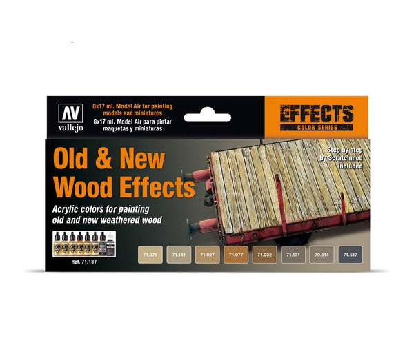 71187 Model Air Old and New Wood Effects Colour Acrylic Airbrush Paint Set