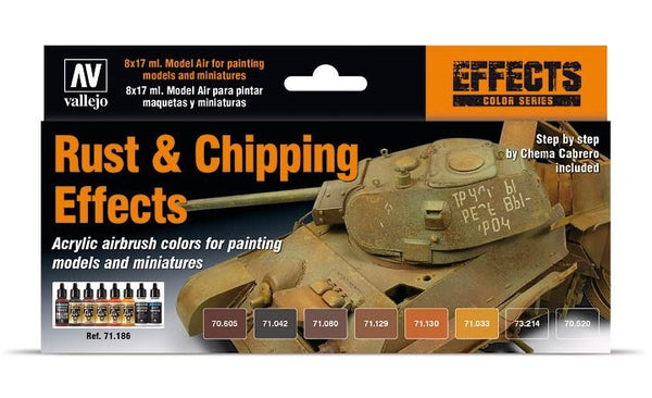 71186 Model Air Rust and Chipping Effects Colour Acrylic Airbrush Paint Set