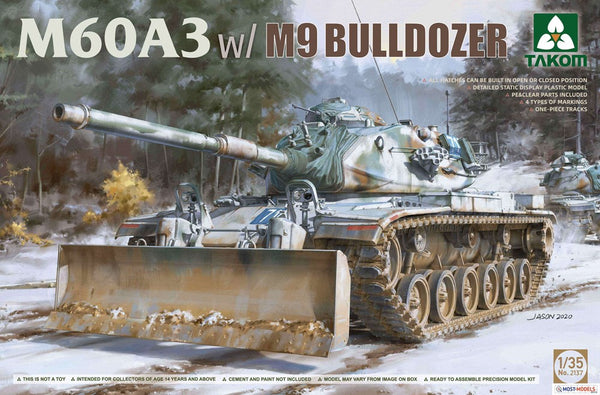 2137 1/35 M60A3 w/M9 BULLDOZER Plastic Model Kit